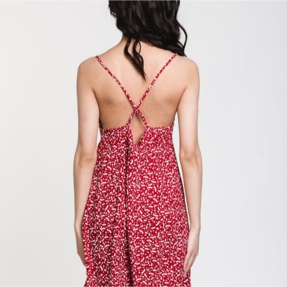 HARLOW "VIV" Red Cherry Print Slip Dress - Picture 11 of 12